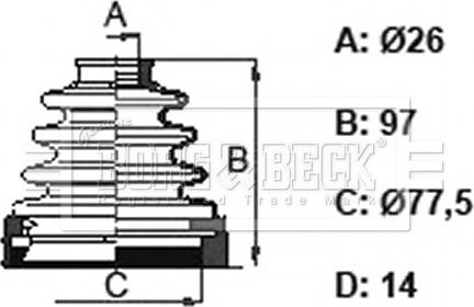 Borg & Beck BCB6158 - Joint-soufflet, arbre de commande cwaw.fr