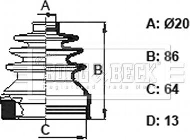 Borg & Beck BCB6157 - Joint-soufflet, arbre de commande cwaw.fr