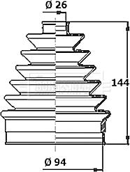 Borg & Beck BCB6101R - Joint-soufflet, arbre de commande cwaw.fr