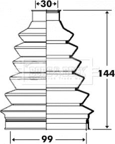 Borg & Beck BCB6101 - Joint-soufflet, arbre de commande cwaw.fr