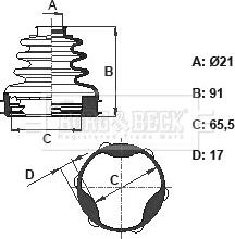 Borg & Beck BCB6108 - Joint-soufflet, arbre de commande cwaw.fr