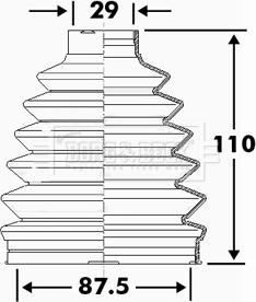 Borg & Beck BCB6111 - Joint-soufflet, arbre de commande cwaw.fr