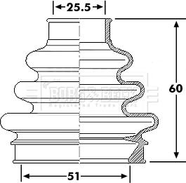 Borg & Beck BCB6189 - Joint-soufflet, arbre de commande cwaw.fr