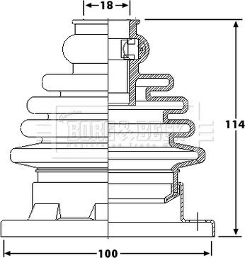 Borg & Beck BCB6184 - Joint-soufflet, arbre de commande cwaw.fr