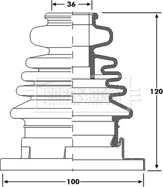 Borg & Beck BCB6186 - Joint-soufflet, arbre de commande cwaw.fr