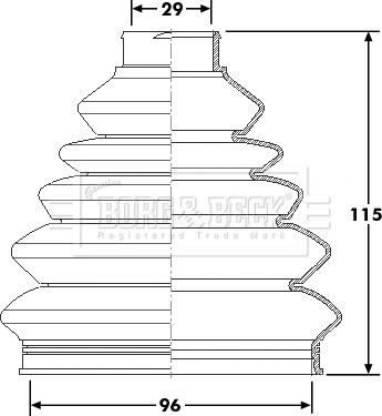 Borg & Beck BCB6180 - Joint-soufflet, arbre de commande cwaw.fr