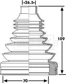 Borg & Beck BCB6183 - Joint-soufflet, arbre de commande cwaw.fr