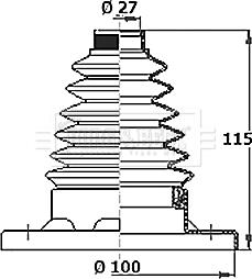 Borg & Beck BCB6137 - Joint-soufflet, arbre de commande cwaw.fr