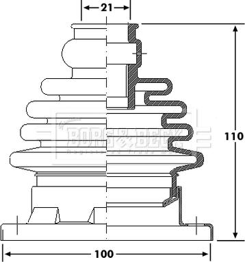 Borg & Beck BCB6173 - Joint-soufflet, arbre de commande cwaw.fr