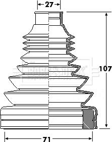 Borg & Beck BCB6172 - Joint-soufflet, arbre de commande cwaw.fr