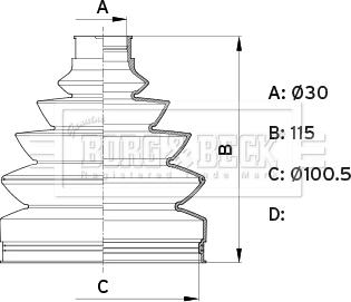 Borg & Beck BCB6345 - Joint-soufflet, arbre de commande cwaw.fr