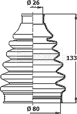 Borg & Beck BCB6367 - Joint-soufflet, arbre de commande cwaw.fr