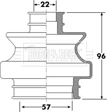 Borg & Beck BCB6301 - Joint-soufflet, arbre de commande cwaw.fr