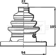 Borg & Beck BCB6317 - Joint-soufflet, arbre de commande cwaw.fr