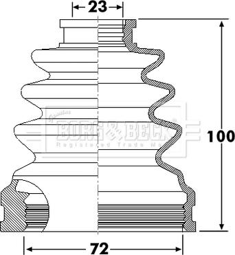 Borg & Beck BCB6298 - Joint-soufflet, arbre de commande cwaw.fr