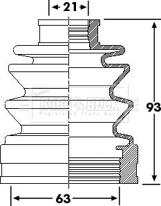 Borg & Beck BCB6245 - Joint-soufflet, arbre de commande cwaw.fr