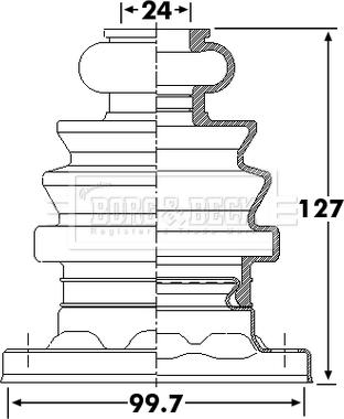 Borg & Beck BCB6258 - Joint-soufflet, arbre de commande cwaw.fr