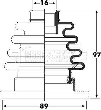 Borg & Beck BCB6252 - Joint-soufflet, arbre de commande cwaw.fr