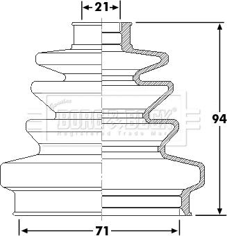 Borg & Beck BCB6257 - Joint-soufflet, arbre de commande cwaw.fr