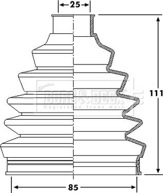 Borg & Beck BCB6205 - Joint-soufflet, arbre de commande cwaw.fr