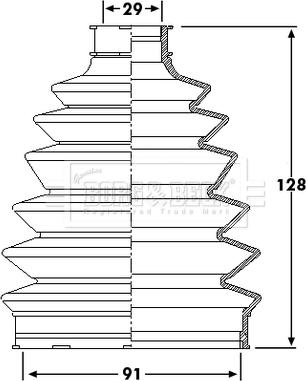 Borg & Beck BCB6206 - Joint-soufflet, arbre de commande cwaw.fr