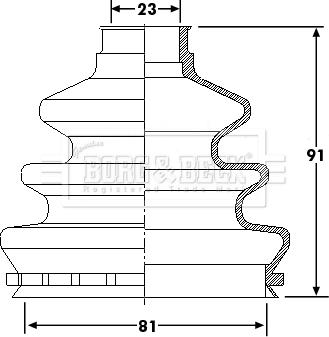 Borg & Beck BCB6200 - Joint-soufflet, arbre de commande cwaw.fr