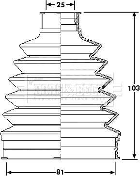 Borg & Beck BCB6210 - Joint-soufflet, arbre de commande cwaw.fr