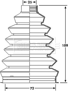 Borg & Beck BCB6211 - Joint-soufflet, arbre de commande cwaw.fr