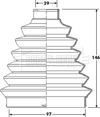 Borg & Beck BCB6213 - Joint-soufflet, arbre de commande cwaw.fr