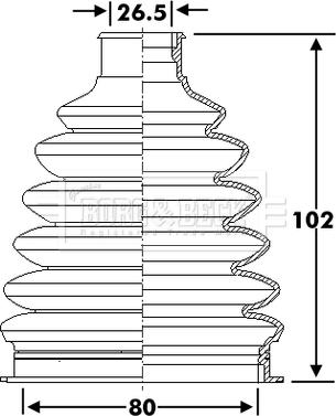 Borg & Beck BCB6280 - Joint-soufflet, arbre de commande cwaw.fr