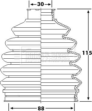 Borg & Beck BCB6236 - Joint-soufflet, arbre de commande cwaw.fr