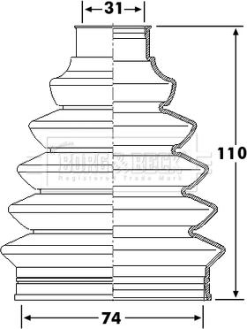 Borg & Beck BCB6232 - Joint-soufflet, arbre de commande cwaw.fr