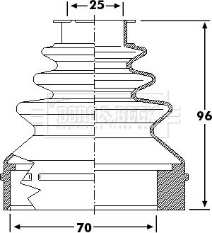 Borg & Beck BCB6237 - Joint-soufflet, arbre de commande cwaw.fr