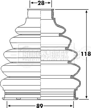 Borg & Beck BCB6229 - Joint-soufflet, arbre de commande cwaw.fr