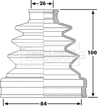 Borg & Beck BCB6224 - Joint-soufflet, arbre de commande cwaw.fr