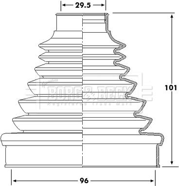 Borg & Beck BCB6220 - Joint-soufflet, arbre de commande cwaw.fr