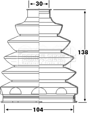 Borg & Beck BCB6228 - Joint-soufflet, arbre de commande cwaw.fr