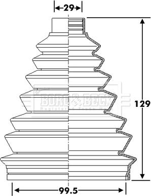 Borg & Beck BCB6278 - Joint-soufflet, arbre de commande cwaw.fr