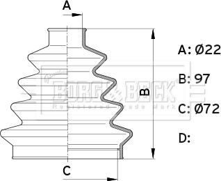 Borg & Beck BCB1007 - Joint-soufflet, arbre de commande cwaw.fr