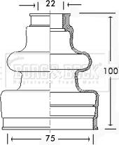 Borg & Beck BCB2495 - Joint-soufflet, arbre de commande cwaw.fr