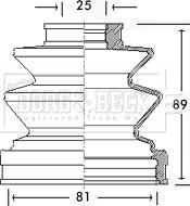 Borg & Beck BCB2458 - Joint-soufflet, arbre de commande cwaw.fr