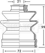 Borg & Beck BCB2484 - Joint-soufflet, arbre de commande cwaw.fr