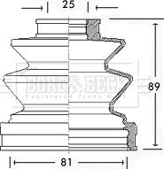 Borg & Beck BCB2527 - Joint-soufflet, arbre de commande cwaw.fr