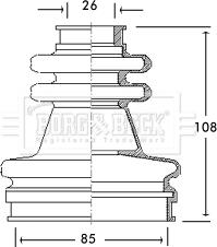 Borg & Beck BCB2649 - Joint-soufflet, arbre de commande cwaw.fr