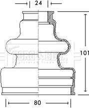 Borg & Beck BCB2651 - Joint-soufflet, arbre de commande cwaw.fr