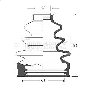 Borg & Beck BCB2622 - Joint-soufflet, arbre de commande cwaw.fr