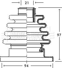 Borg & Beck BCB2674 - Joint-soufflet, arbre de commande cwaw.fr