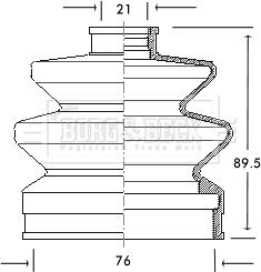 Borg & Beck BCB2045 - Joint-soufflet, arbre de commande cwaw.fr