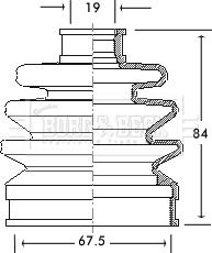 Borg & Beck BCB2072 - Joint-soufflet, arbre de commande cwaw.fr