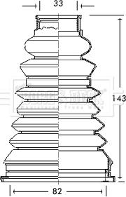 Borg & Beck BCB2163 - Joint-soufflet, arbre de commande cwaw.fr